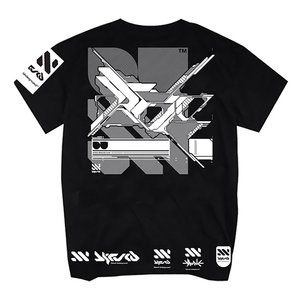 Summer Cyberpunk Graphic T-shirt Techwear Streetwear Shirt Black Tee Sim-9003